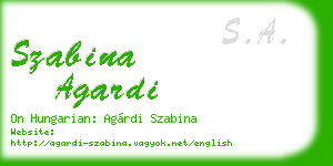 szabina agardi business card