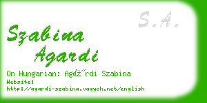 szabina agardi business card